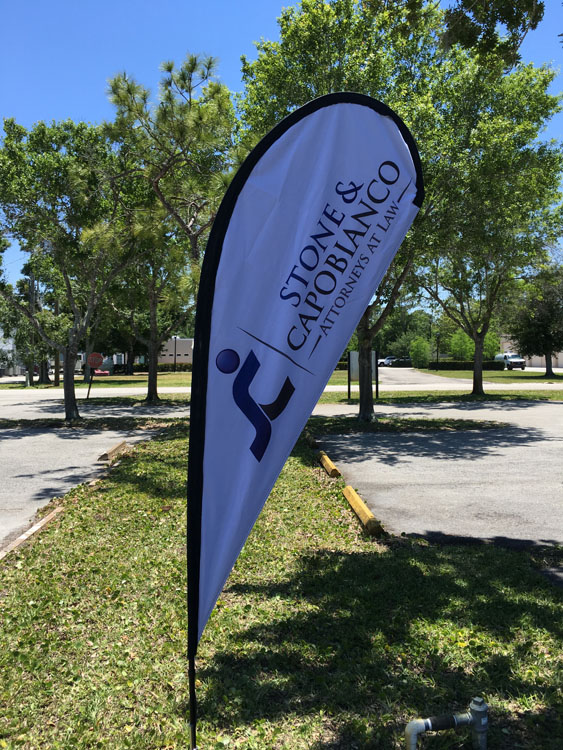 Custom feather flags Treasure Coast